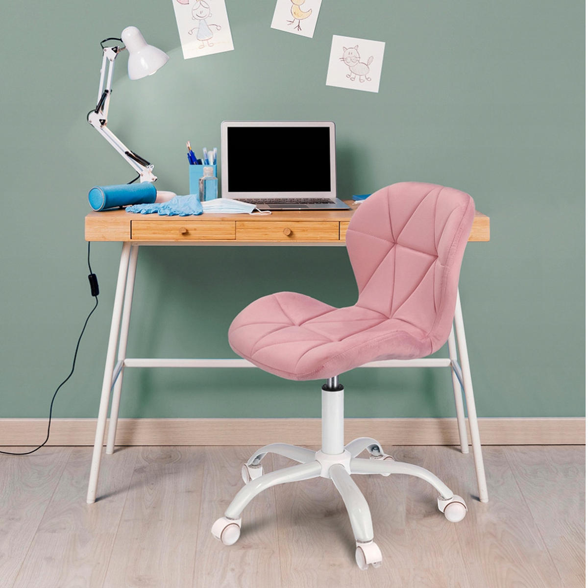 DREHSTUHL ENDO - rosa - Pink/Weiß, Kunststoff/Metall (46/85/52cm) - JuMi