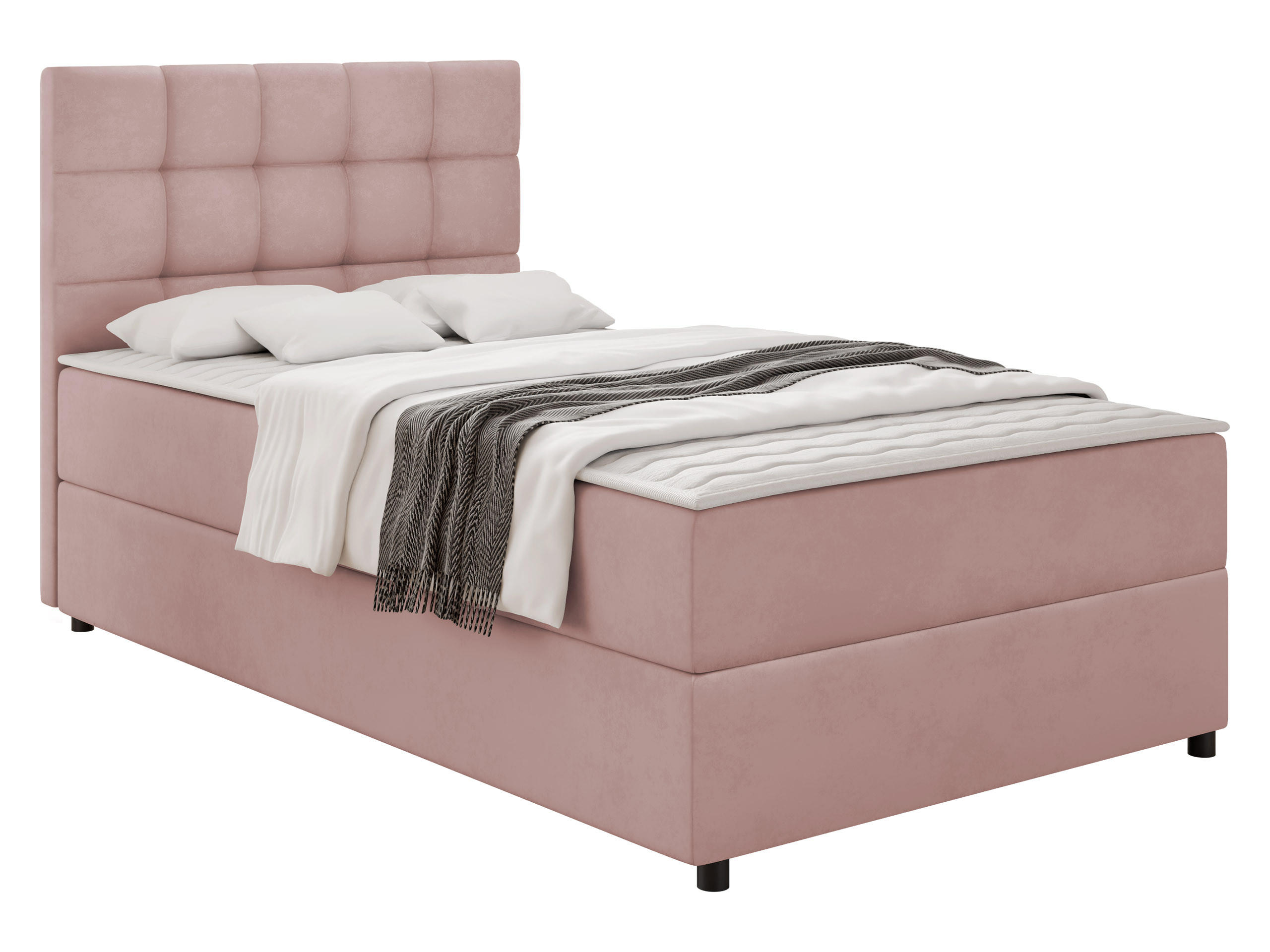 BOXBETT Lind - H3 - Schwarz/Rosa, Holz/Holzwerkstoff (90/200cm) - MIRJAN24