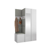 MOBILIER PENTRU HOL Orion XXVI - alb/gri, material plastic/compozit lemnos (116/186/46cm) - MIRJAN24