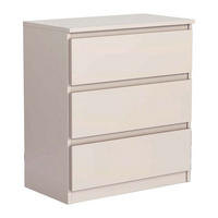 KOMMODE NUDO 70/78,5/39cm mit 3 Schubladen Türen Kaschmir - Kaschmir, Holzwerkstoff (70/78.5/39cm) - MASSENO