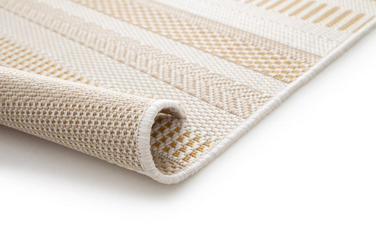 TEPPICH für Innen- und Außenbereich gestreift gelb - Gelb, Textil (160/230cm) - AFK Living