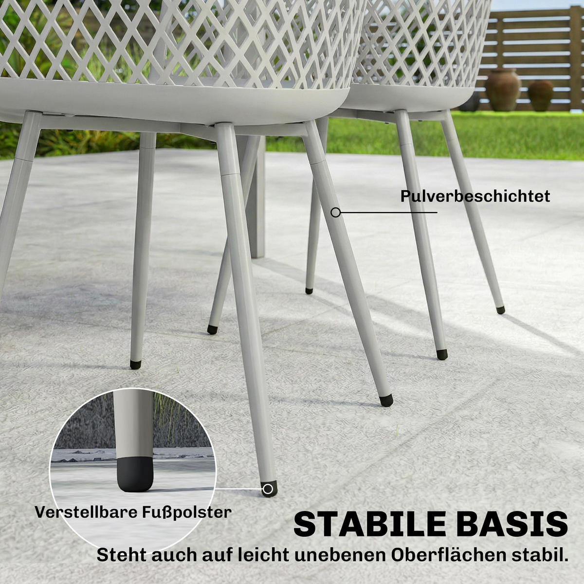 ARMLEHNSTUHL 4er-Set Grau 56.0/51.0/84.0 cm - Grau, Metall (51/84/56cm)