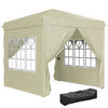 PAVILLON ca. 2,5x 2,5m - Creme, Metall (248/270/248cm) - Outsunny