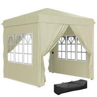 PAVILLON ca. 2,5x 2,5m - Creme, Metall (248/270/248cm) - Outsunny