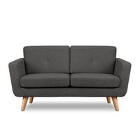 2-SITZER-SOFA TAGIO II mit Armlehnen, Graphit - Graphitfarben, Textil (88/80/153cm) - KONSIMO®