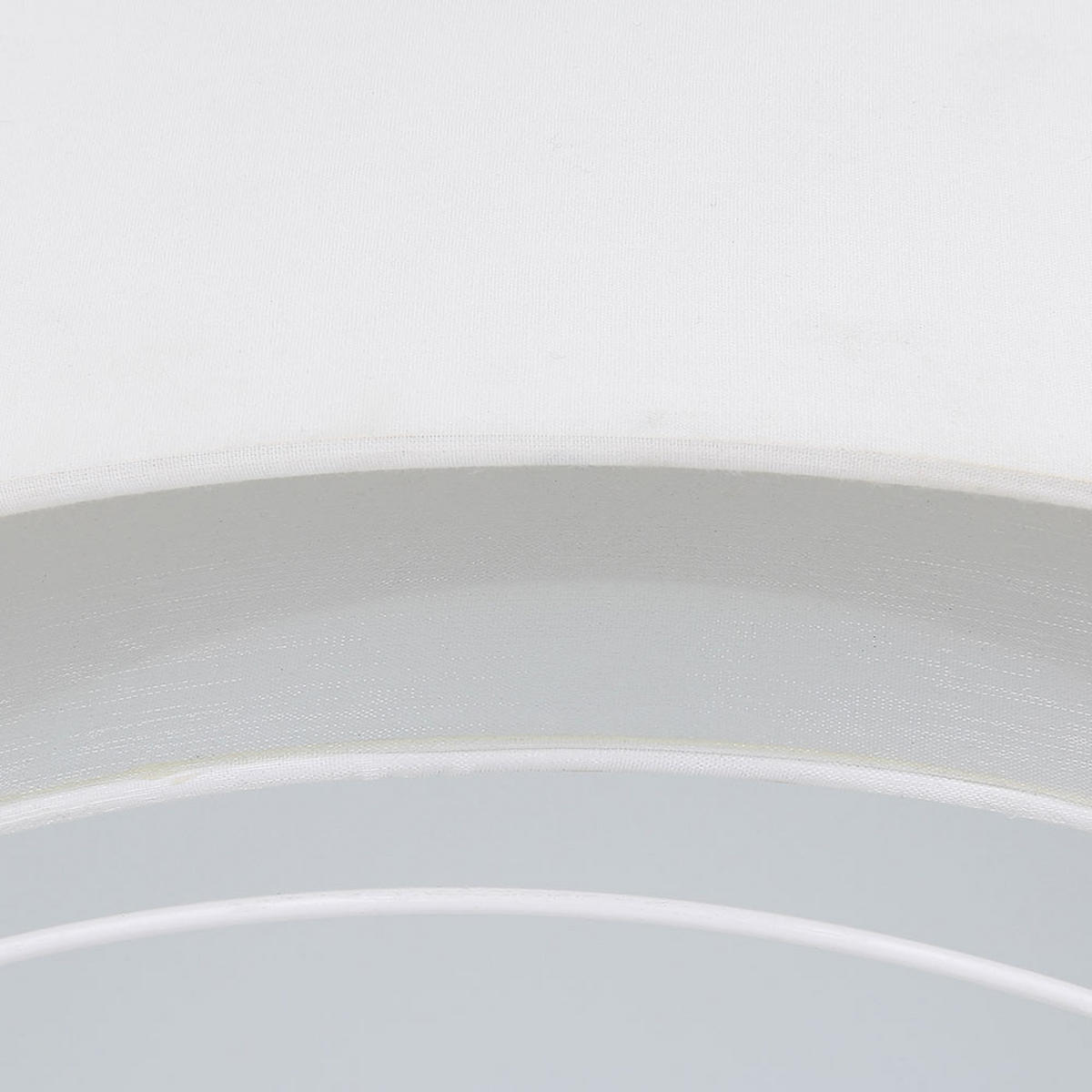 LED DECKENLEUCHTE Metall Textil Schwarz Weiß - Weiß, Metall (45/45/12cm)