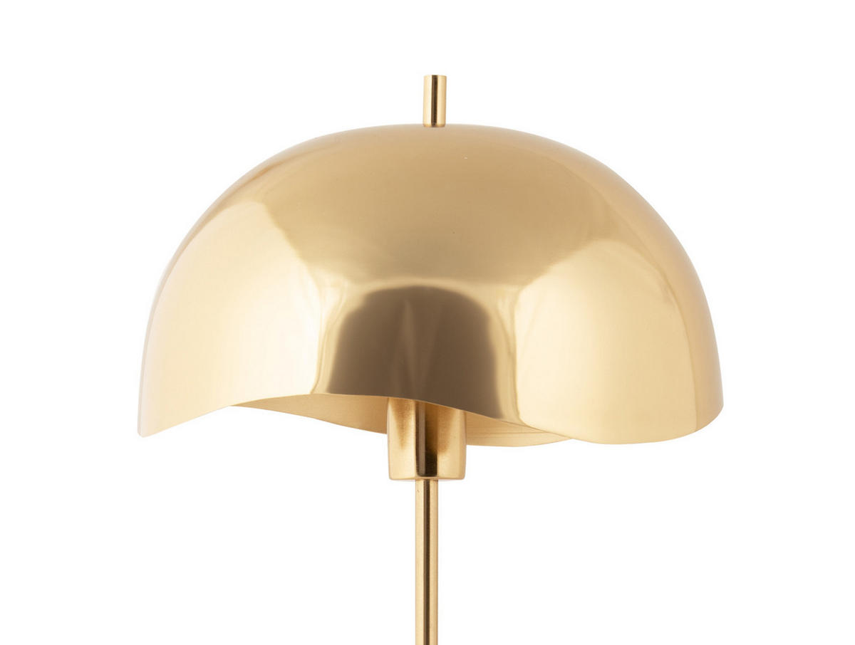 TISCHLAMPE Waved Dome 30/30/56 cm - Goldfarben, Metall (30/30/56cm) - Leitmotiv