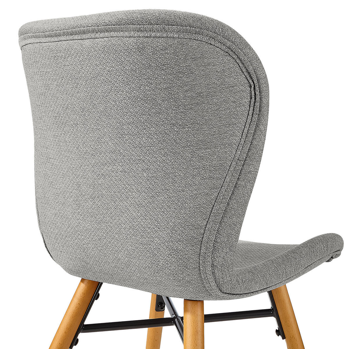 POLSTERSTUHL - Buchefarben/Hellgrau, Textil (47/83/53cm) - home24