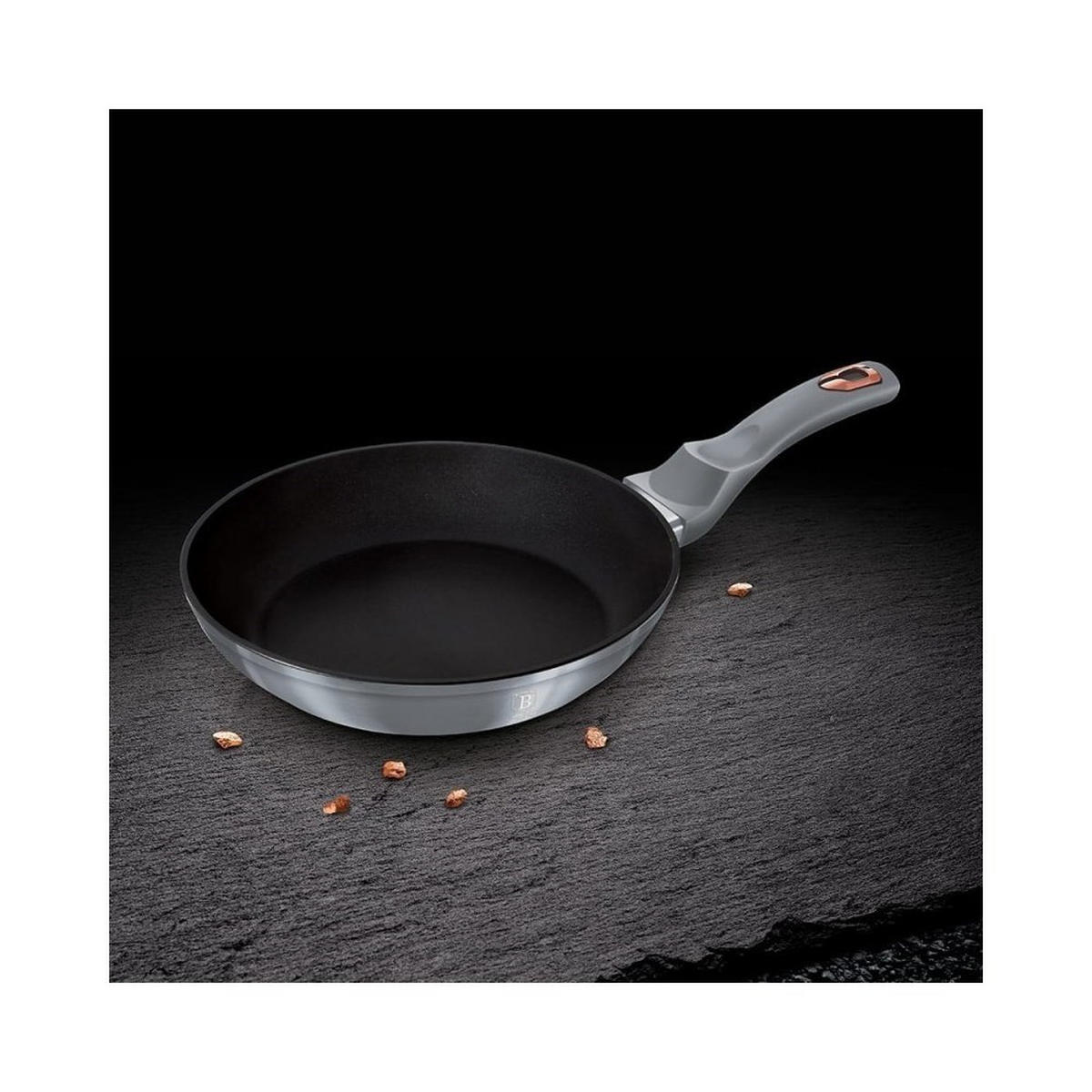 PFANNE Silber 28/28/5.2 cm BH6002 - Silberfarben, Metall (28cm) - Berlinger Haus