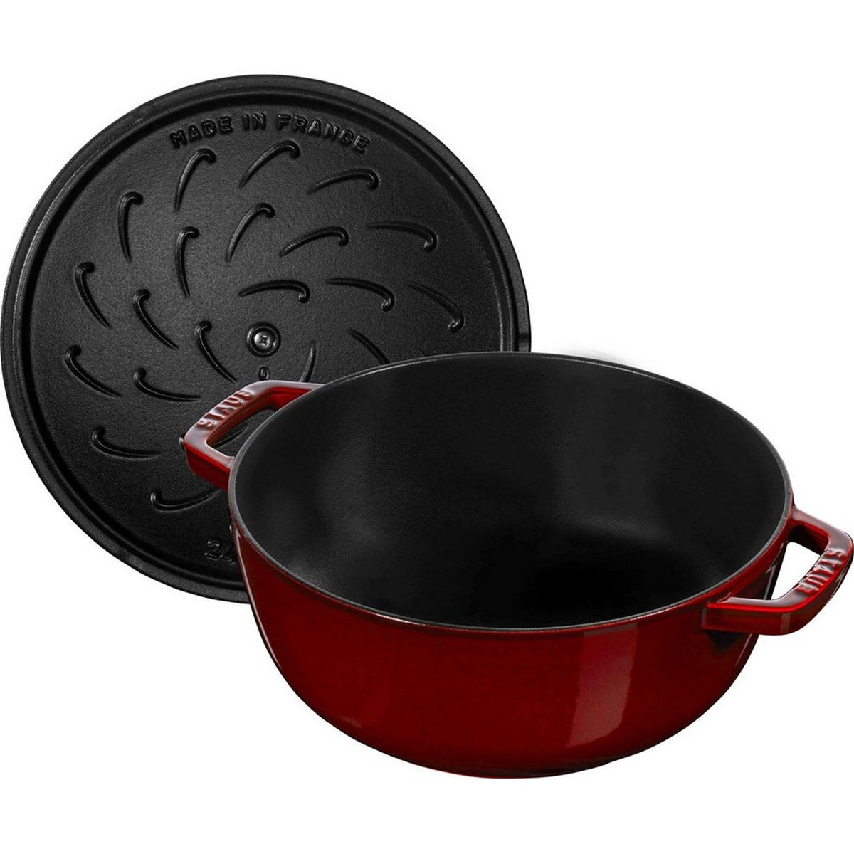 TOPF Burgunderrot 33.1/26.7/16.7 cm 405022950 - Bordeaux, Metall (26cm) - Staub