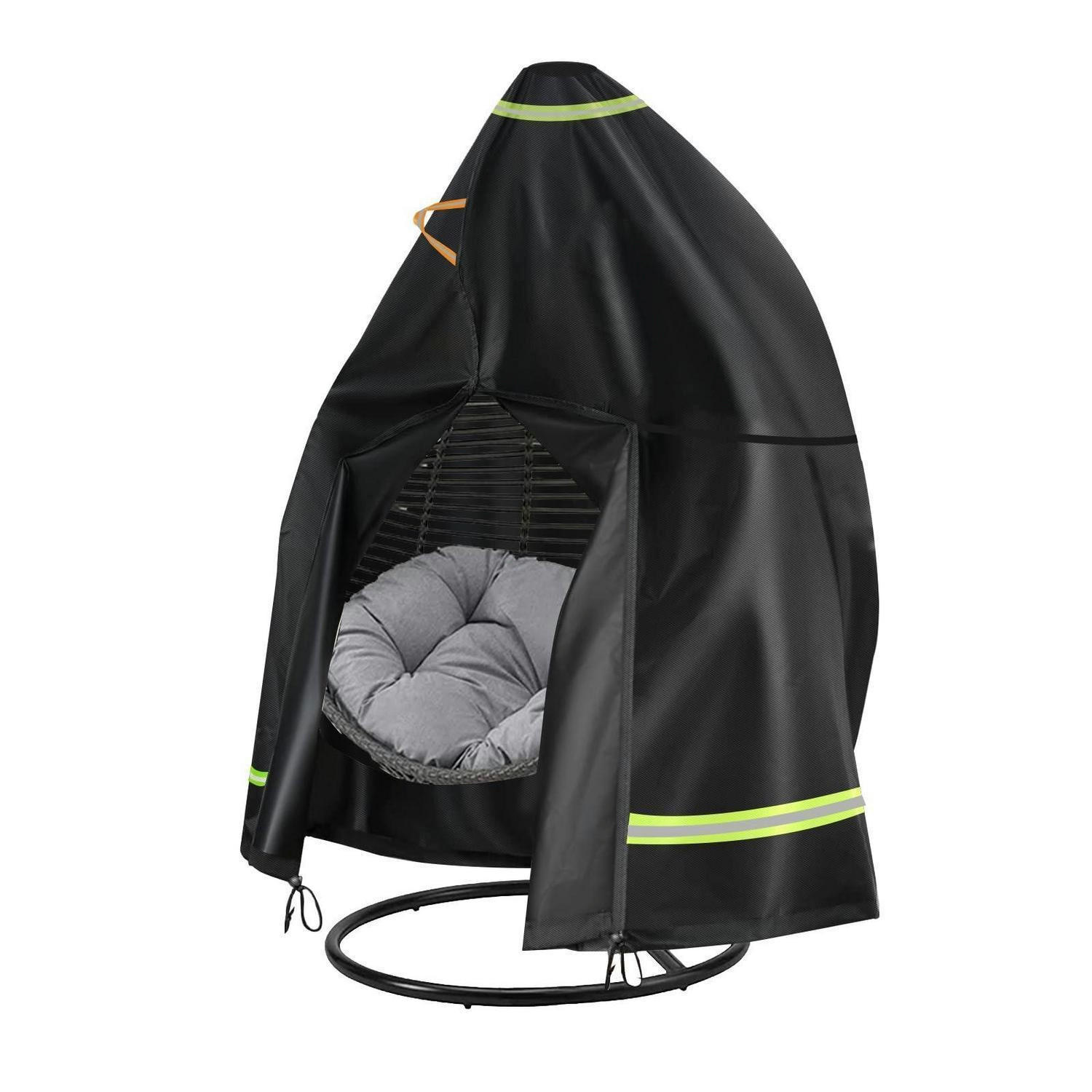 HÄNGESESSEL-ABDECKUNG 230 x 200 cm Oxford 420D wasserdicht - Schwarz, Textil (200/100/230cm)