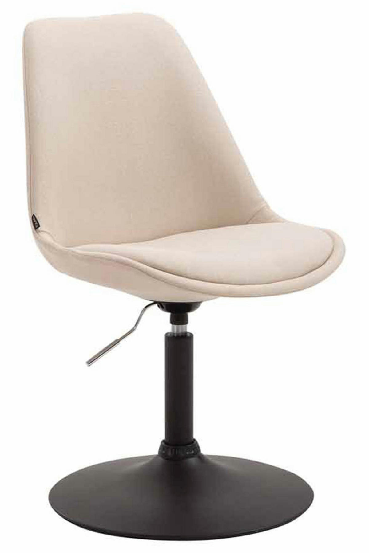 STUHL 4er Set Stoff creme - Creme/Schwarz, Textil/Metall (48/76/57cm) - CLP