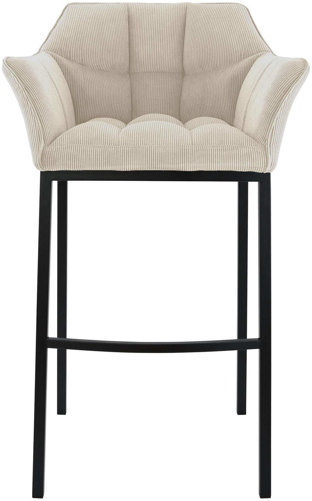 BARHOCKER Gibel Metall Creme Schwarz - Creme, Metall (64/110/48cm) - DELUKE