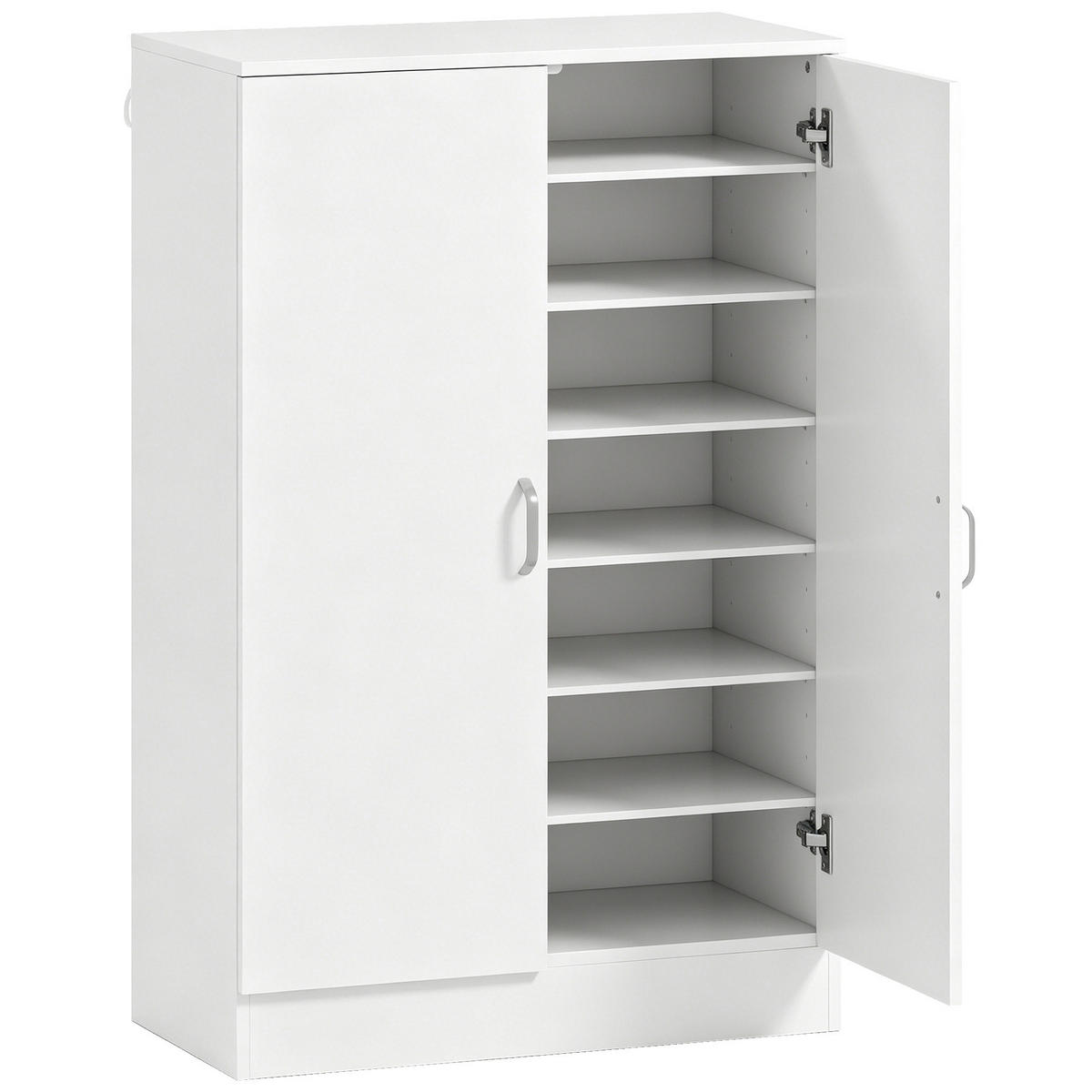 SCHUHSCHRANK Weiß 70/35/108 cm - Weiß, Holzwerkstoff (70/108/35cm) - PANGIVO