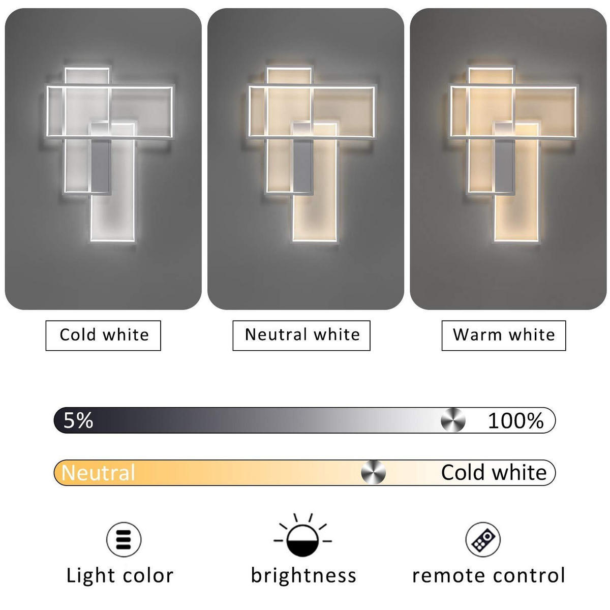 LED-DECKENLEUCHTE Sylvanas 65/47/7.5cm - Weiß, Metall (65/47/7.5cm) - ZMH