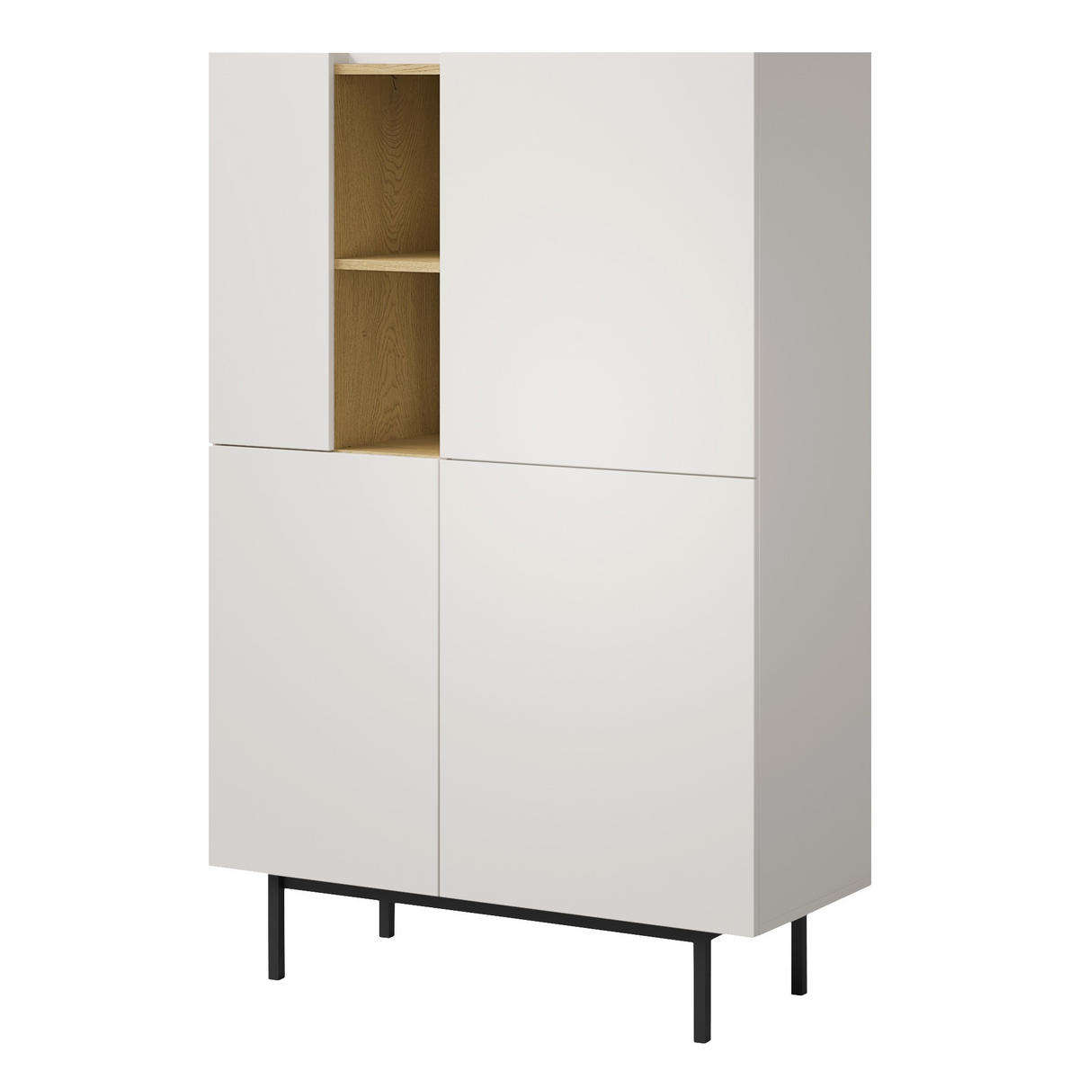 REGAL Noel 100 Kaschmir/Cremona-Eiche - Kaschmir/Eichefarben, Holzwerkstoff/Metall (100/152/42cm) - mzm24