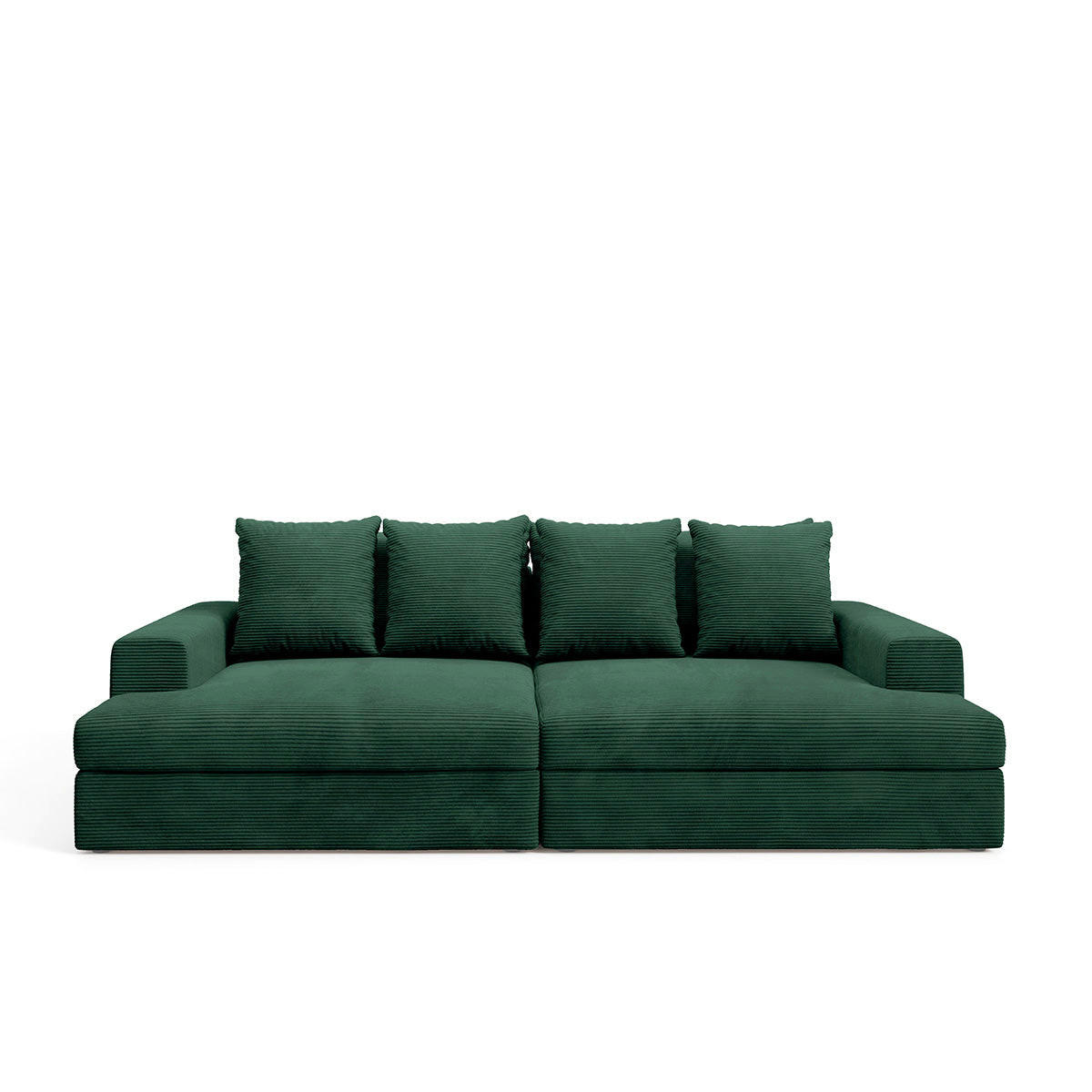 SOFA Paola 3 Sitzplätze Tannengrün - Waldgrün, Holz (272/86/167cm) - Petits-meubles