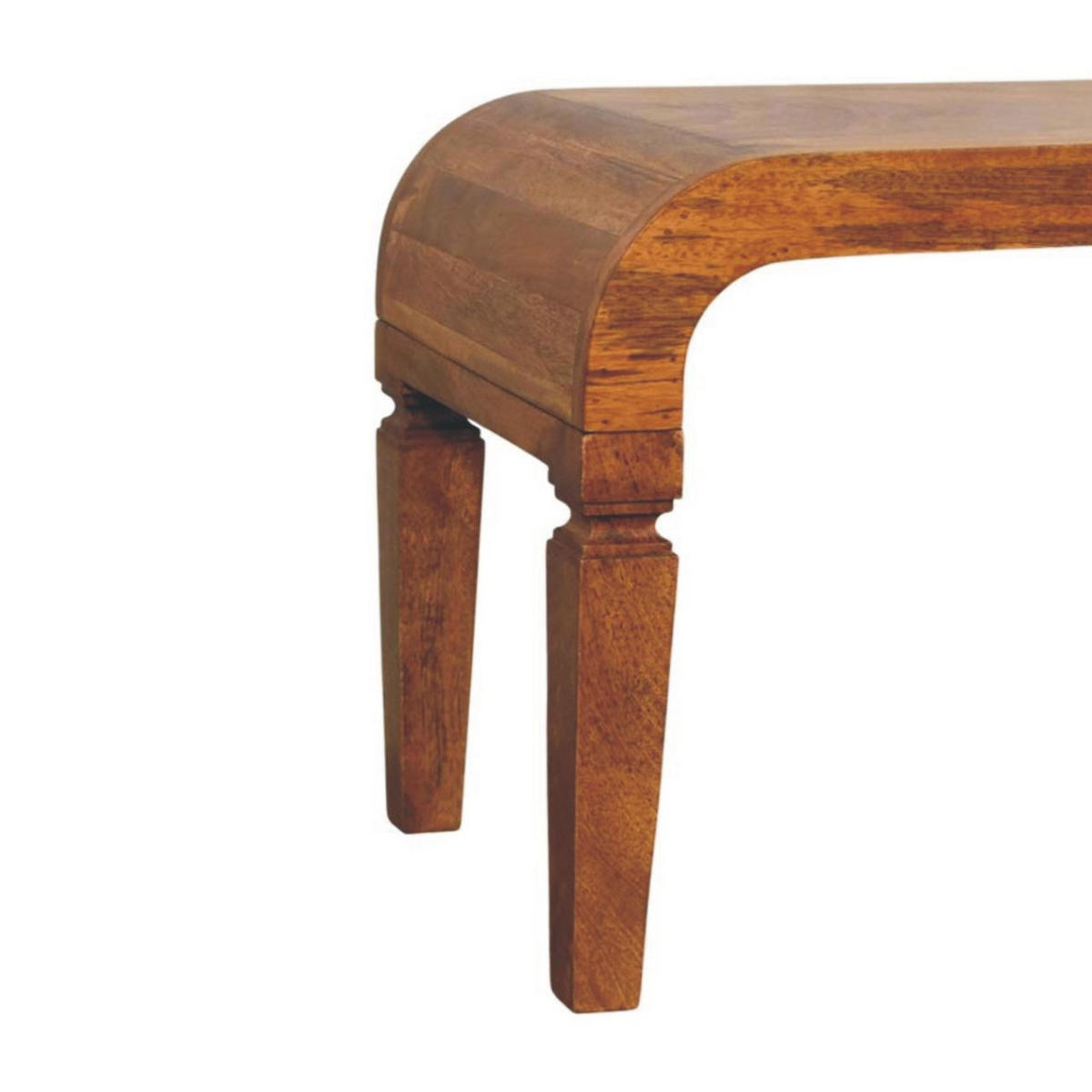 LAVICE s povrchovou úpravou medová karamelová, 2 dvojité sedáky, hnědá. - hnědá, dřevo (35/120/43cm) - Artisan Furniture