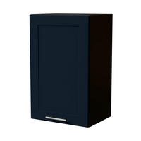 HÄNGESCHRANK Oslo W2/45 Schwarz / Indigo Matt 45 / 32,5 / 72cm - Schwarz/Dunkelblau, Holz/Holzwerkstoff (45/72/32.5cm) - Feldmann-Wohnen
