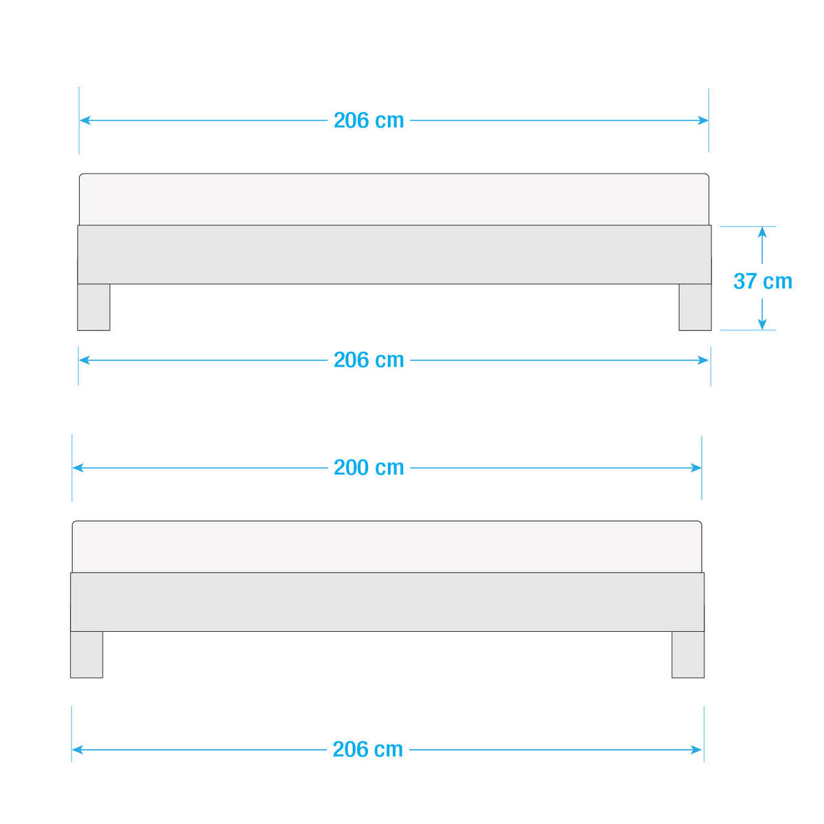 BETT - Massivholz - Kernbuche, Holz (200/200cm) - home24