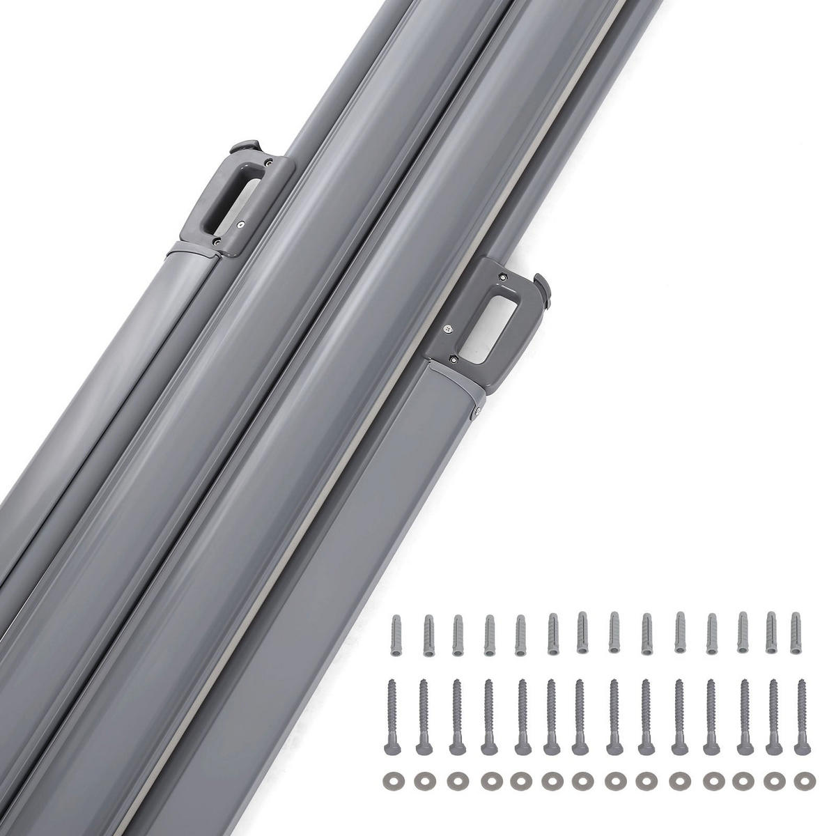 DOPPELSEITENMARKISE - Grau, Textil (180/10cm) - Hansiro