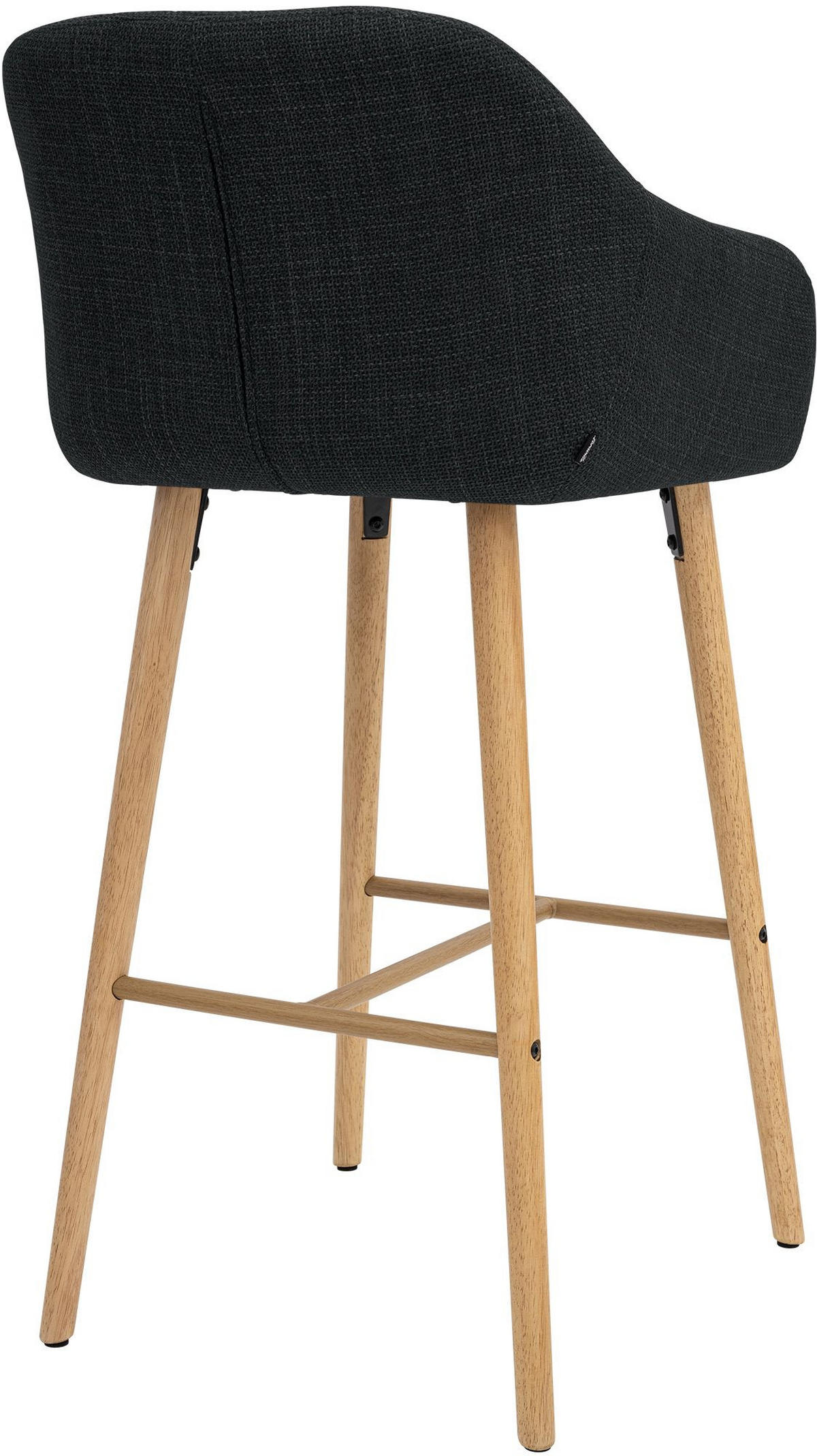 BARHOCKER Stoff Anthrazit - Eukalyptusholzfarben/Anthrazit, Textil (54/105/60cm) - CLP