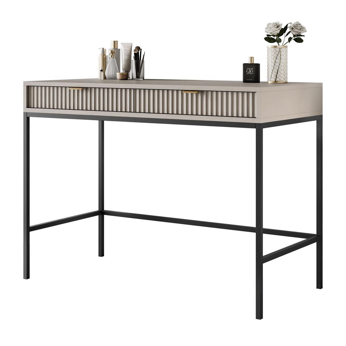 KONSOLENTISCH CORTADO T104 KASCHMIR - Beige, Holzwerkstoff (50/104/78cm) - Lookway