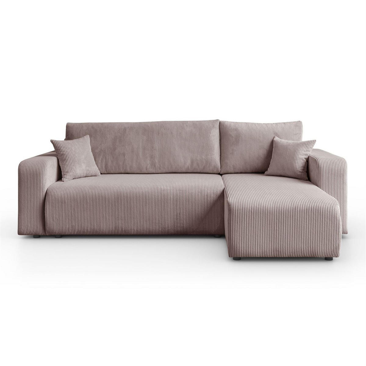 Ecksofa PRESTIGE L, Poso 27 - Rosa, Textil (247/143cm) - Lookway