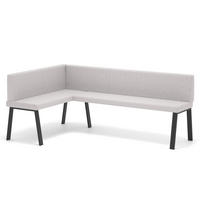 ECKBANK links MONO Y Webstoff glatt, 128/168 cm Beige - Beige, Textil/Metall (128/168cm) - Idohome