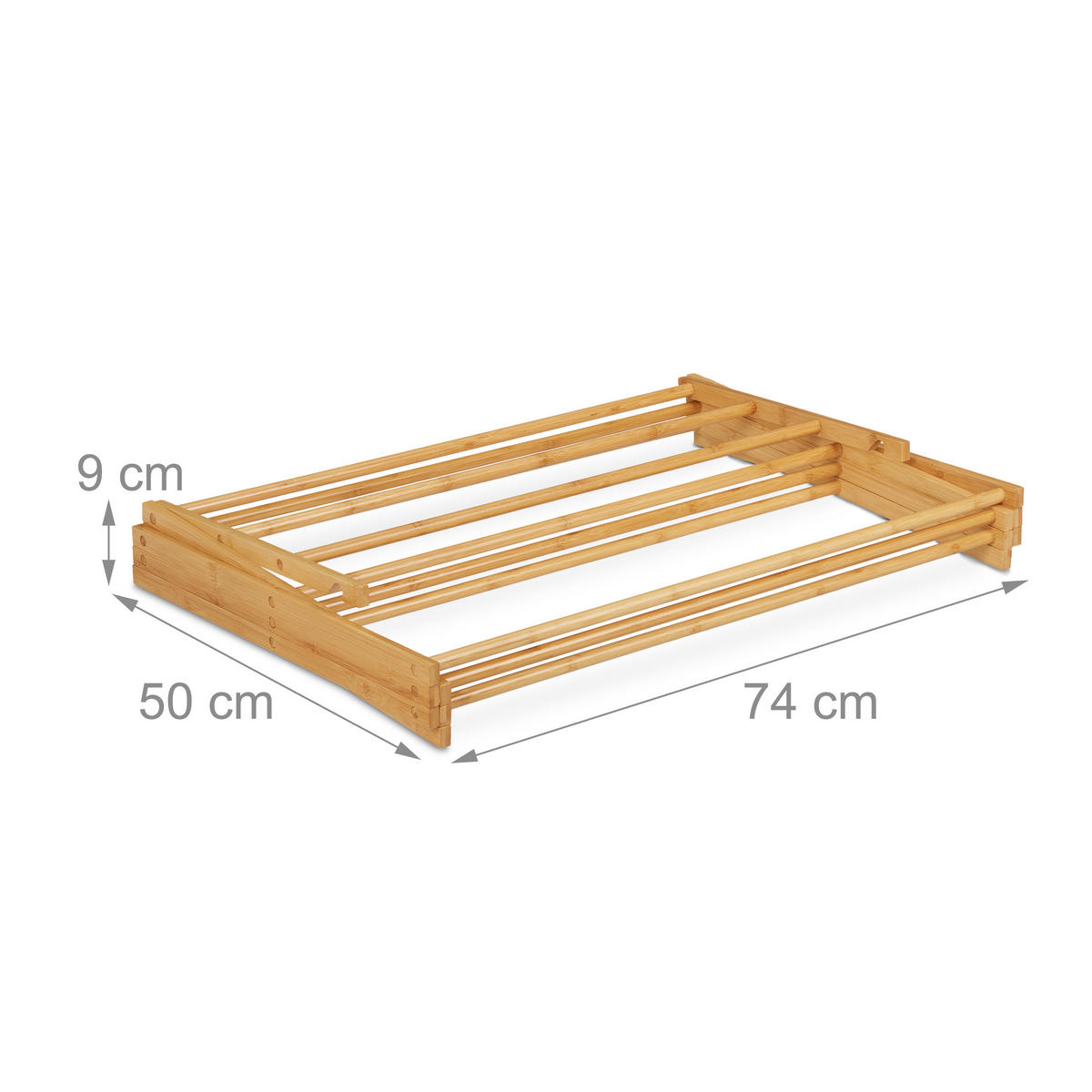 HANDTUCHHALTER - Hellbraun, Holz (74/106/36cm) - Relaxdays