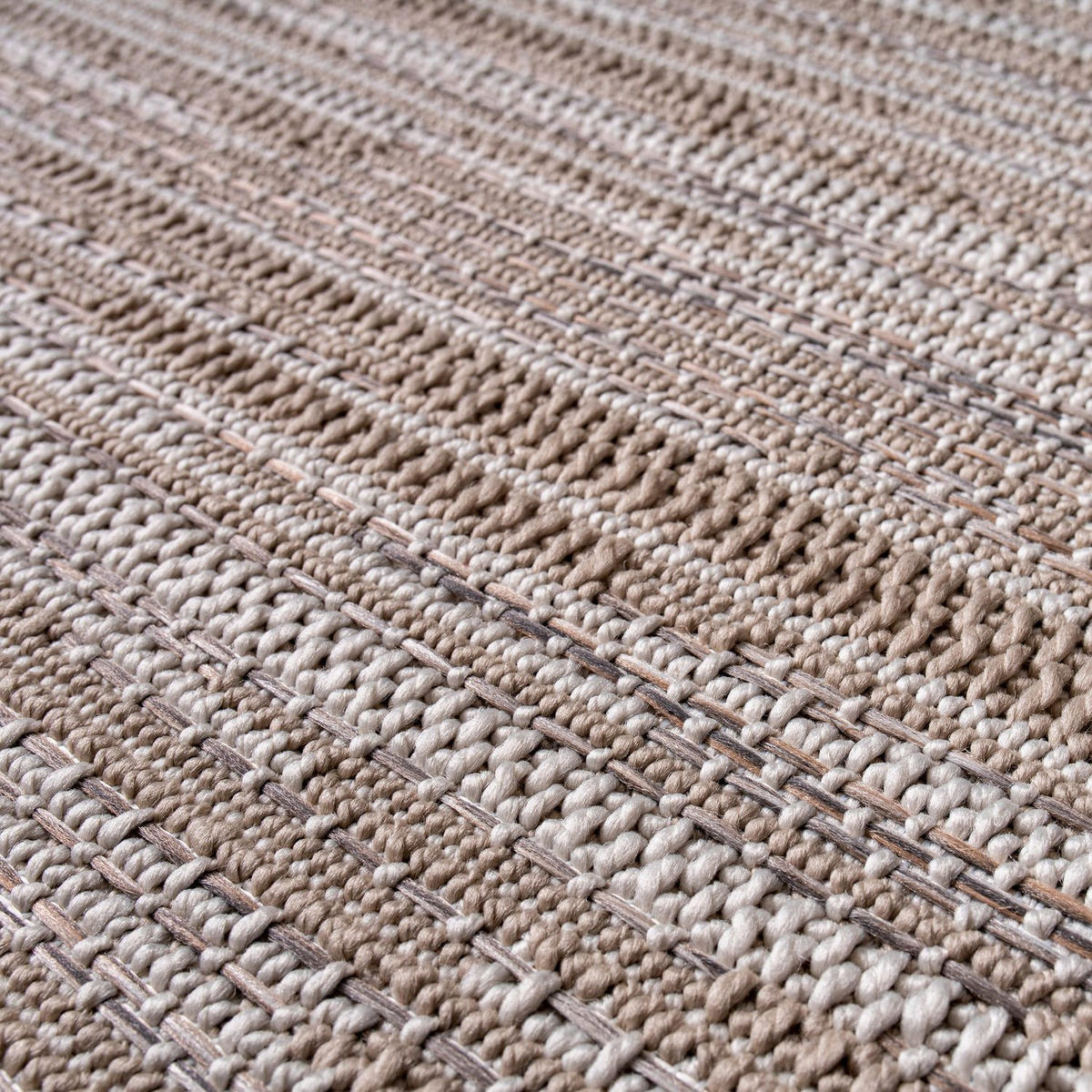 OUTDOORTEPPICH Boho Hellcreme Beige 80 x 250 cm - Creme, Kunststoff (80/250cm) - TT Home