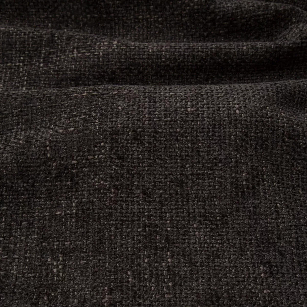 WOHNLANDSCHAFT Rastervelours Schwarz 346cm - Schwarz, Textil (346/76/166cm) - Sia Home