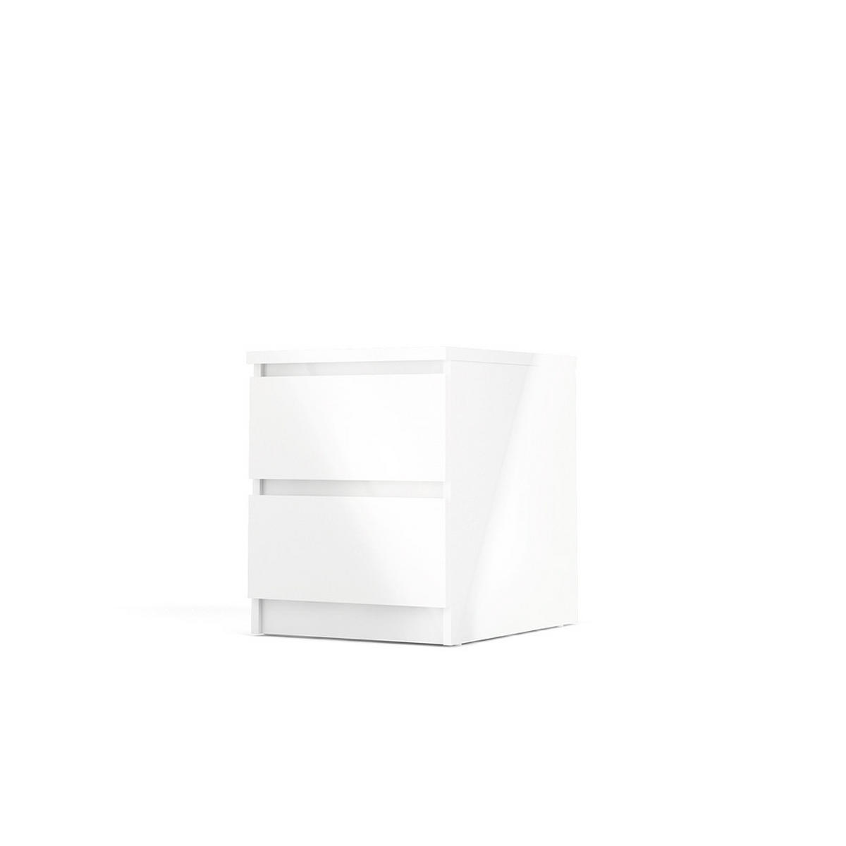 NACHTSCHRANK weiß hochglanz - Weiß, Holzwerkstoff (40/50/50cm) - ebuy24