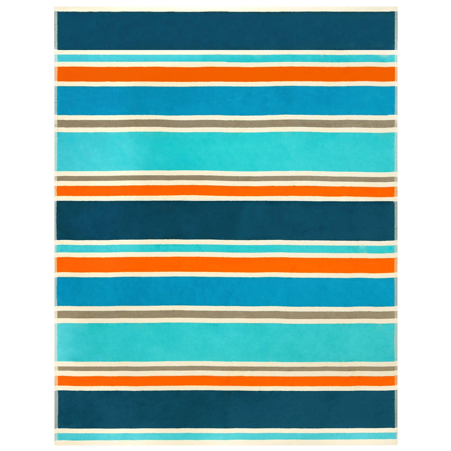 STRANDTUCH aus Veloursfrottee Jacquard Blau 140x180 400g/m² - Cabrera - Blau, Textil (140/180cm) - LE COMPTOIR DE LA PLAGE