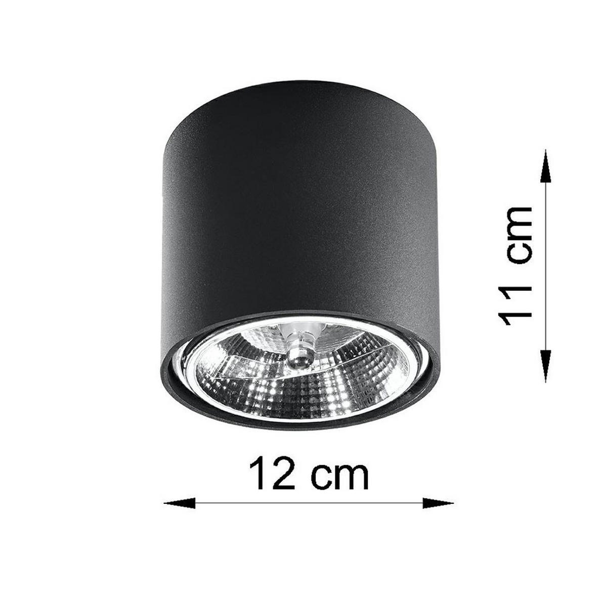 LED DECKENLEUCHTE Aluminium Schwarz - Schwarz, Metall (12/12/11cm)