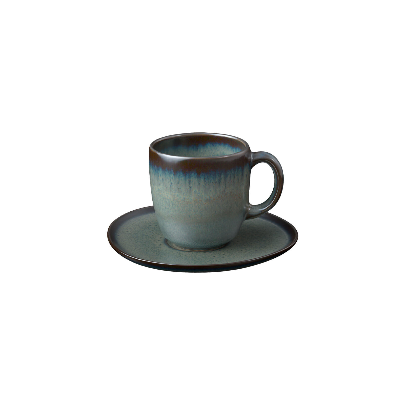 KAFFEETASSE MIT UNTERTASSE Lave Gris 190 ml - Grau, Keramik (15.2/9.9/15.3cm) - like.Villeroy & Boch