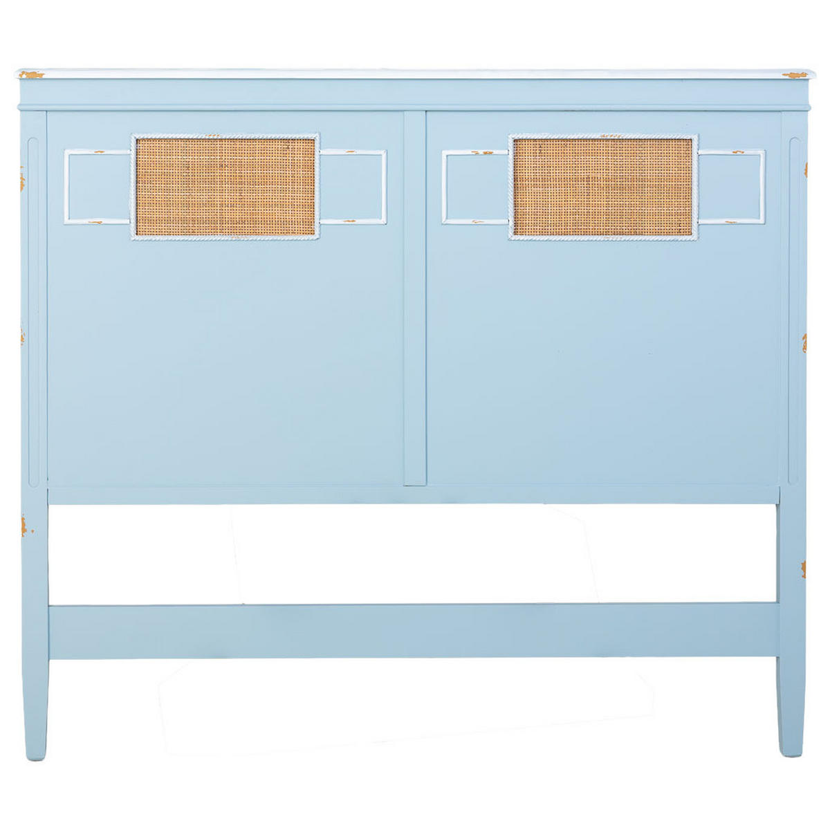 BETTKOPFTEIL 150x6x130 cm - Blau, Holz (150/6cm) - Wanderlust