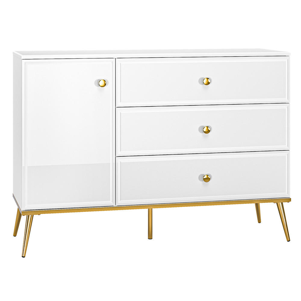 KOMMODE Gubin-131 - Weiß, Holzwerkstoff (120/85/40cm) - Lomado