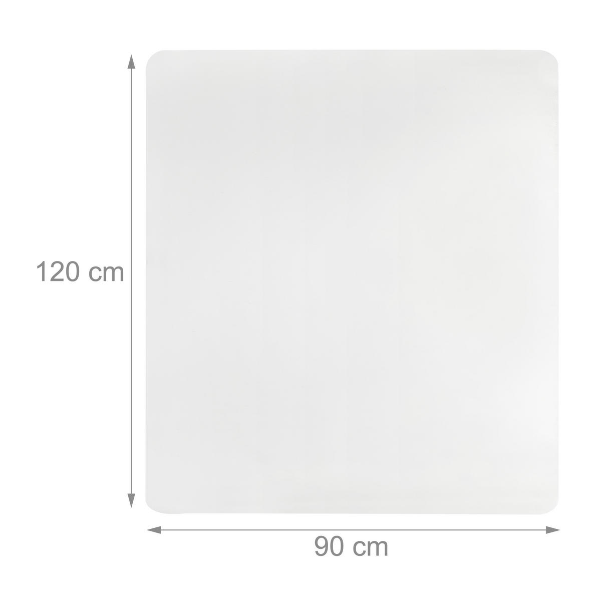 BODENSCHUTZMATTE - Transparent, Kunststoff (90/120cm) - Relaxdays