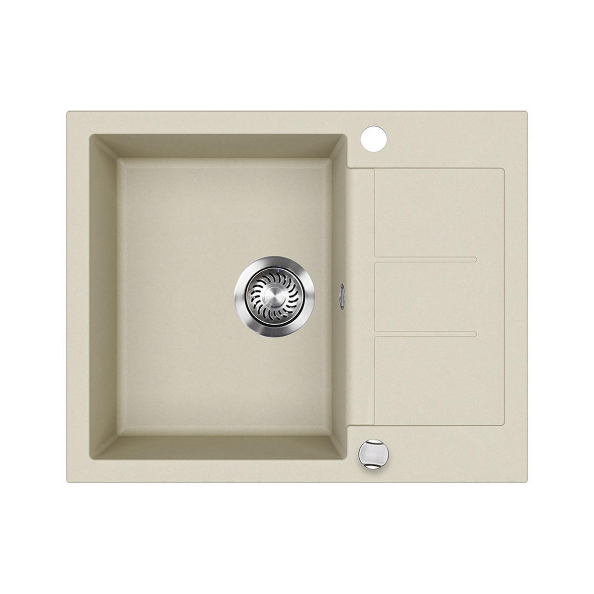 SPÜLBECKEN Rom Beige 62 x 50 cm - Beige, Keramik (62/20/50cm) - Bergstroem