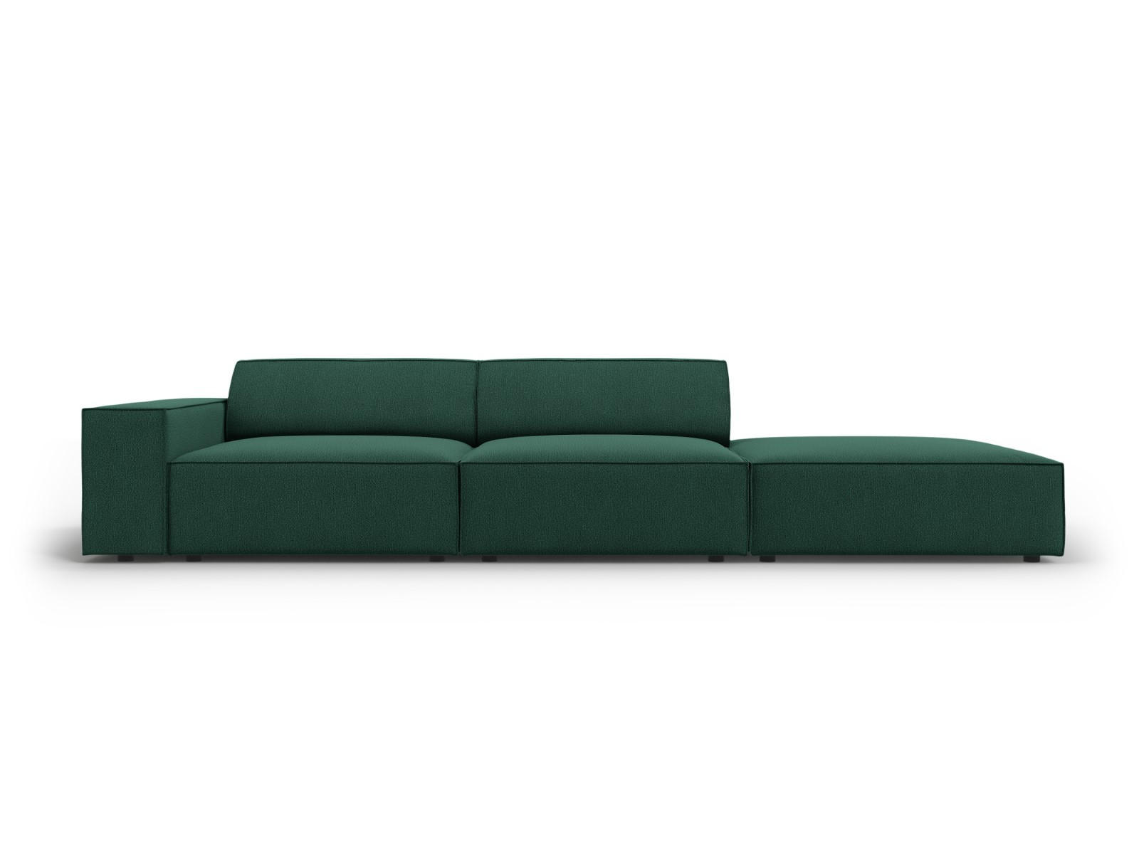 SOFA Jodie aus strukturiertem Stoff grün 3 Sitzplätze - Grün, Textil (102/70/262cm) - Micadoni
