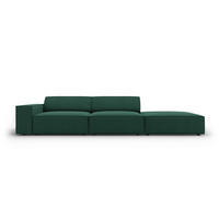 SOFA Jodie aus strukturiertem Stoff grün 3 Sitzplätze - Grün, Textil (102/70/262cm) - Micadoni