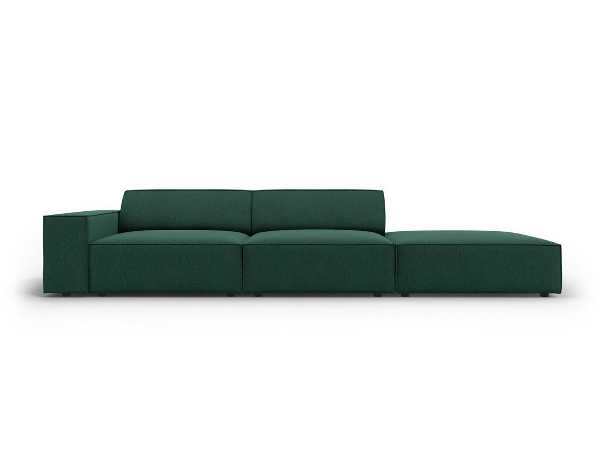 SOFA Jodie aus strukturiertem Stoff grün 3 Sitzplätze - Grün, Textil (102/70/262cm) - Micadoni