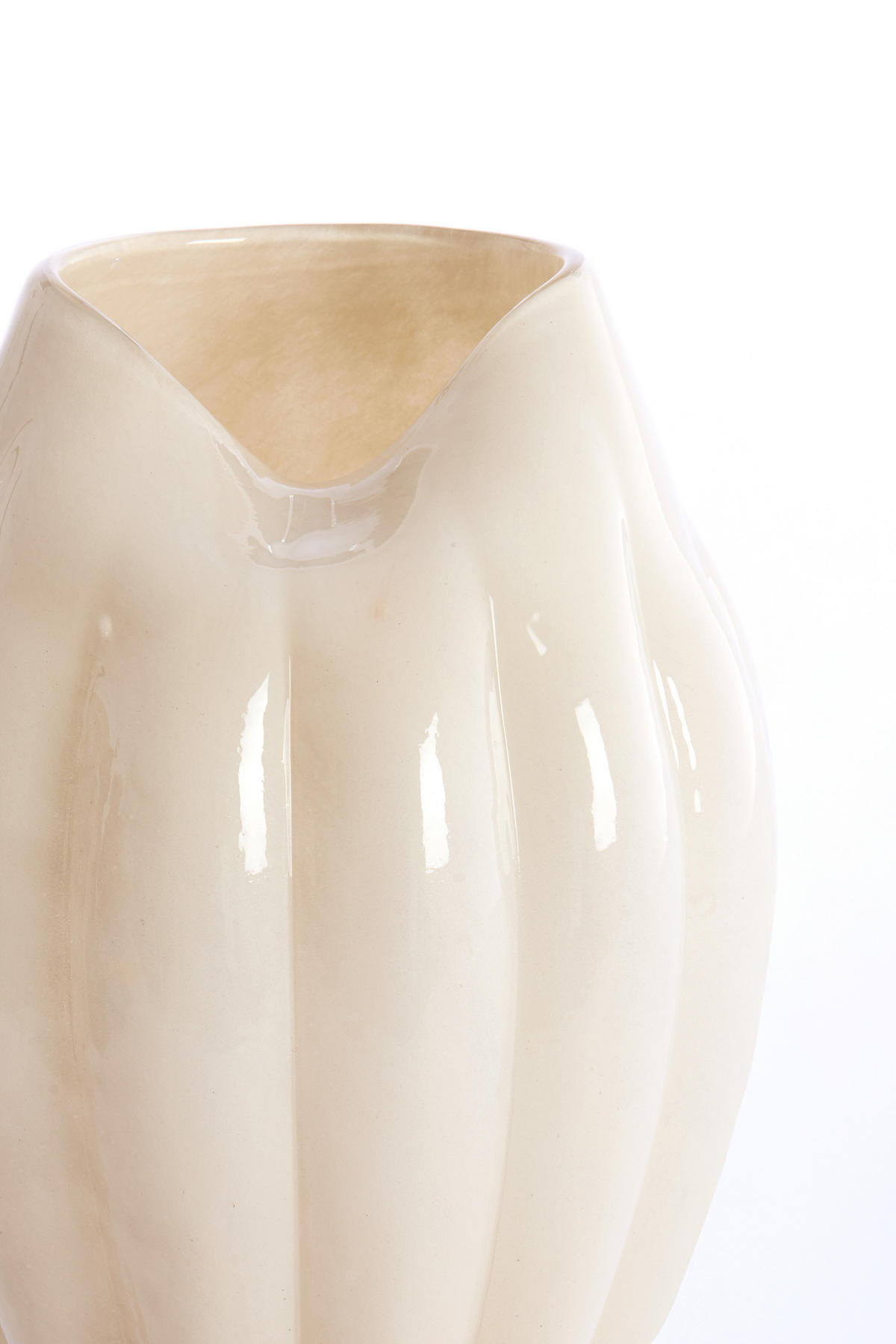 VASE Aysen Weiß Ø21/30 cm - Weiß, Glas (21/30cm) - Light & Living