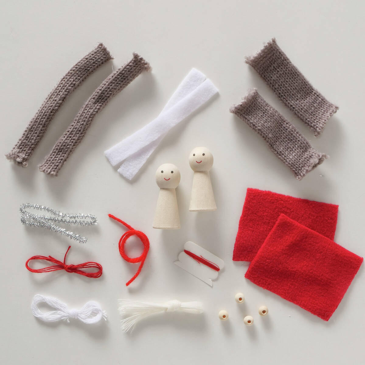 DEKORATIONSSET DIY 2 Figuren - Multicolor, Textil (4.9/15/11cm) - Boltze Home