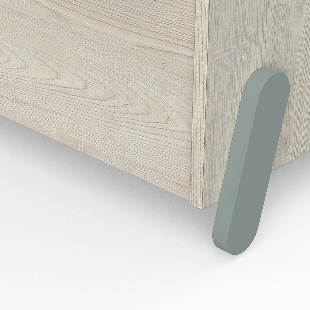 KOMMODE im Skandinavischen Stil mit 2 Schubladen 1 Nische, Holz und Grün - L73cm - Ilian - Grün, Holzwerkstoff (39.6/73.9/73cm) - Calicosy