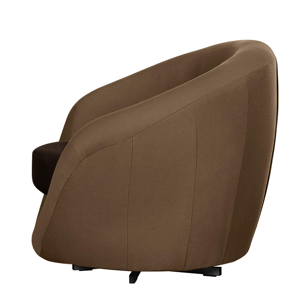 DREHSESSEL - Taupe/Grau, Textil (92/75/80cm) - home24