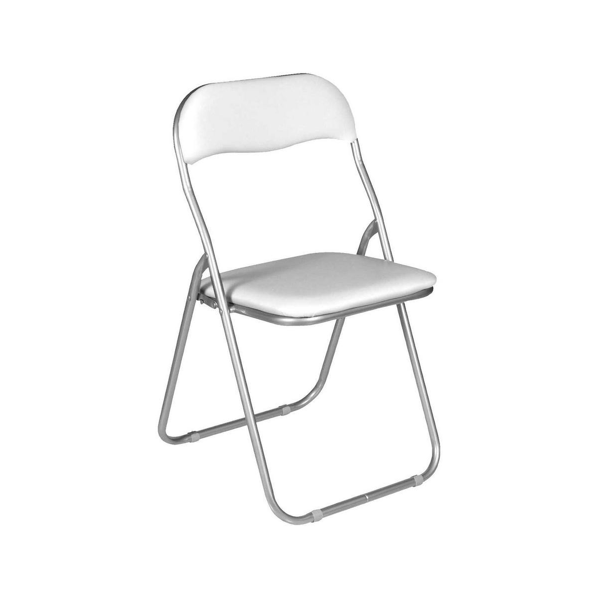KLAPPSTUHL Weiß 47/43/79.5 cm - Grau, Metall (43/79.5/47cm) - DMORA