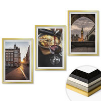 WANDBILDER 3er Set - 40x60 cm Goldrahmen - Bilder von Essen in der Stadt London - Goldfarben, Kunststoff (40/60cm) - ArtPrintCave