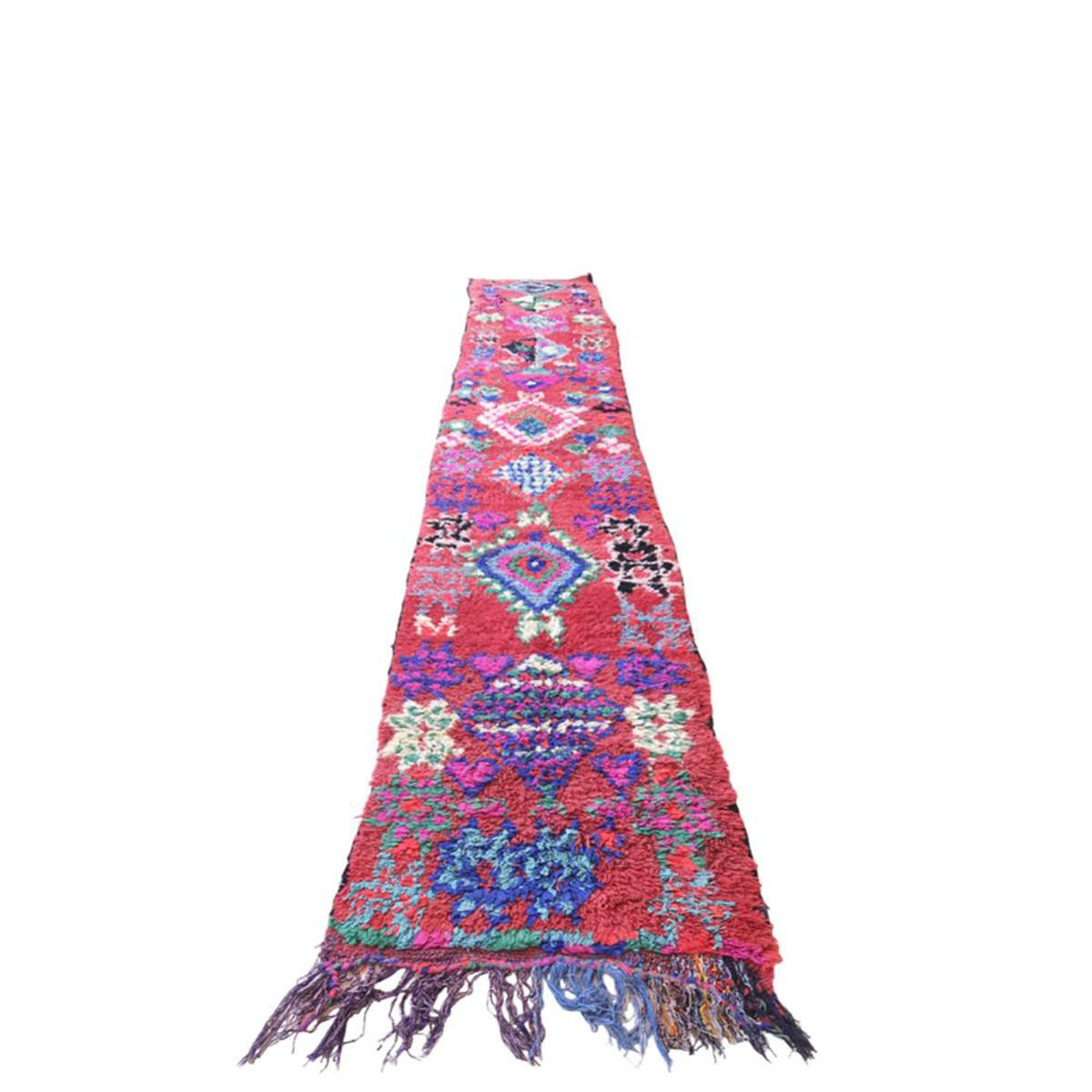 BERBERTEPPICH aus reiner Wolle 84x 484 cm - Rot, Naturmaterialien (84/484cm) - AFK Living